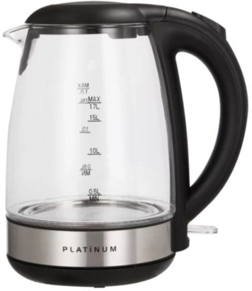 Platinum Glass Cordless Electric Kettle Makro