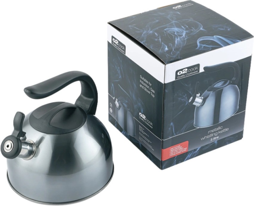 O2 O2_ Metalic Whistling Kettle 3L Non Electric Kettle Makro