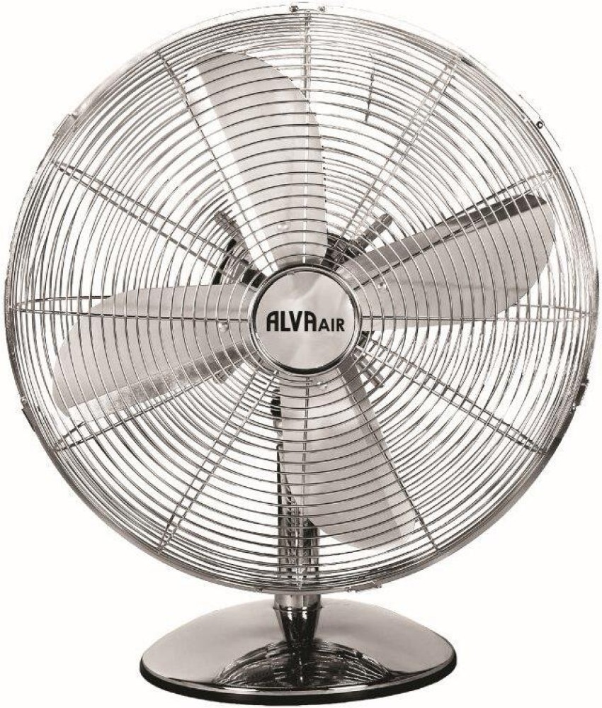 ALVA 30cm Metal Desk   Chrome A Ultra High Speed Blade Pedestal