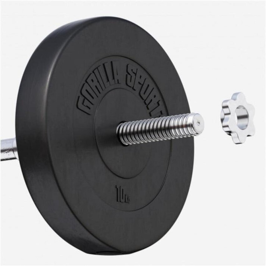 Gorilla Sports Vinyl Weight Plate 10kg Ideal for a 30mm Barbell