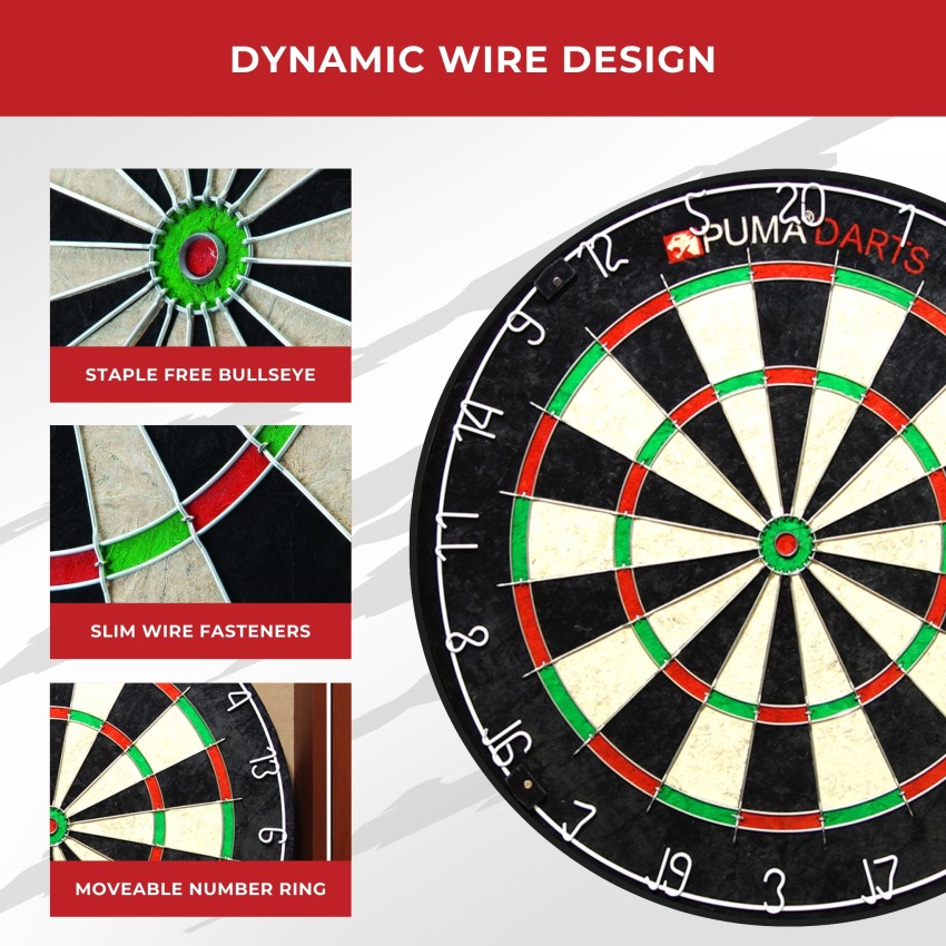Puma Stadium Bristle Dartboard Cabinet Set 18 inch Dart Board - Main Image