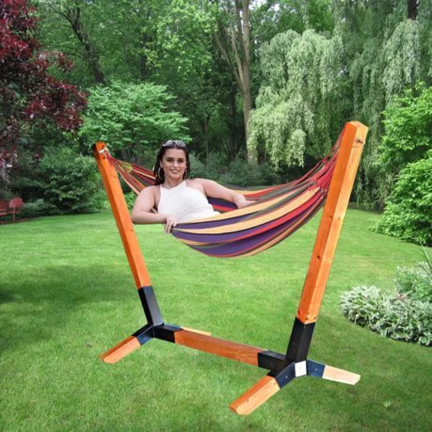 Diy Collapsible Hammock Stand Homemade Hammock Wooden Hammock
