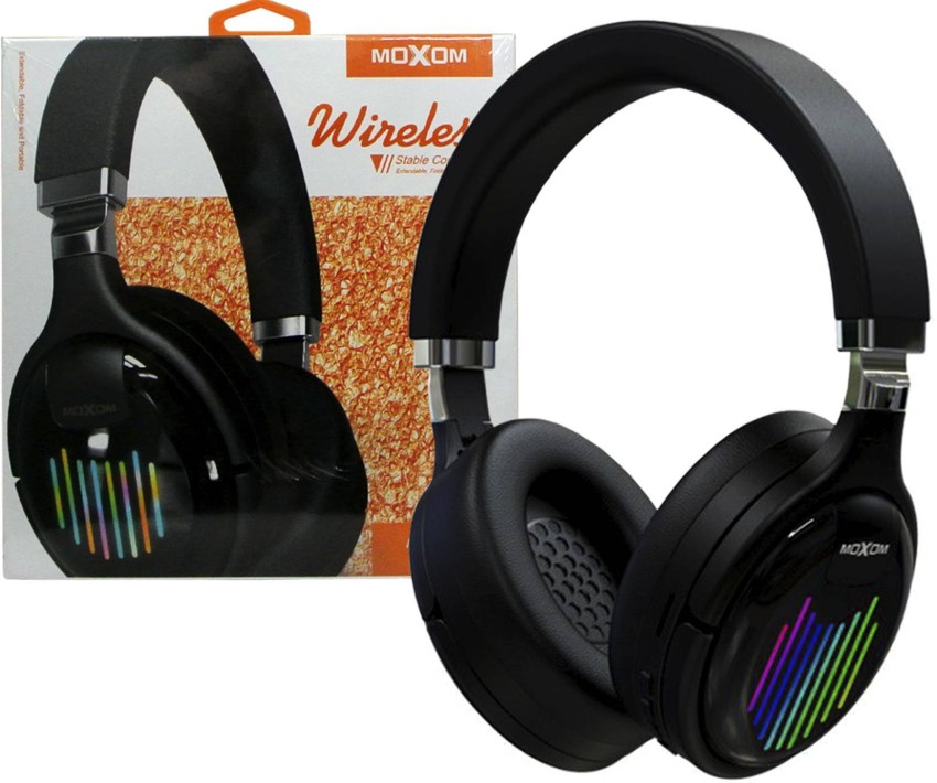 Moxom Headphones wireless black MX-WL14 Wired Headset Makro