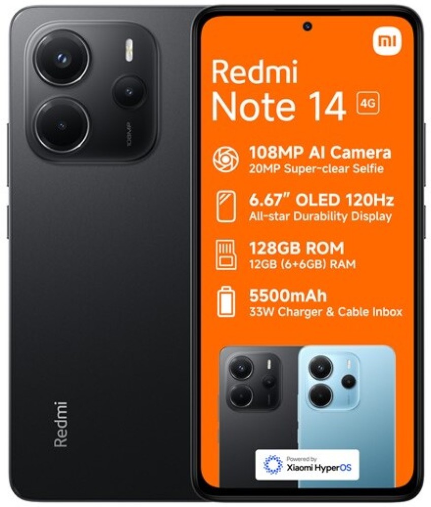 Xiaomi Redmi Note 14 (Midnight Black, 128 GB) | Makro