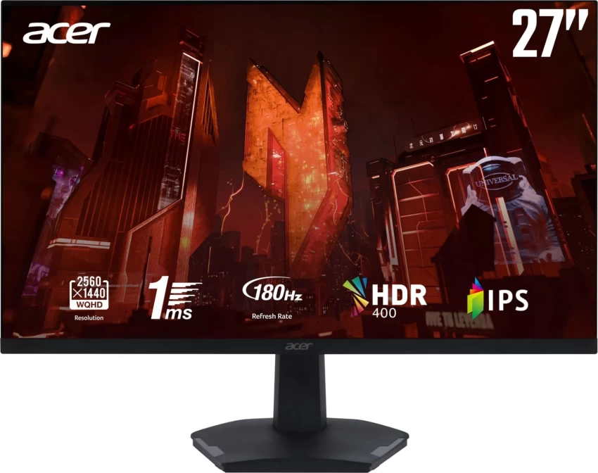 Acer 27 inch WQHD LED Backlit IPS Panel Gaming Monitor (VG270U