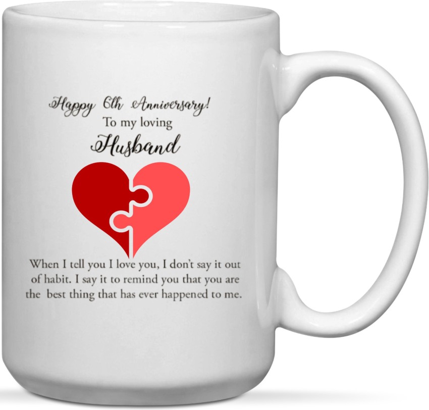 LURIOFON SimplyGifts Happy 6th Anniversary To My Loving Hisband