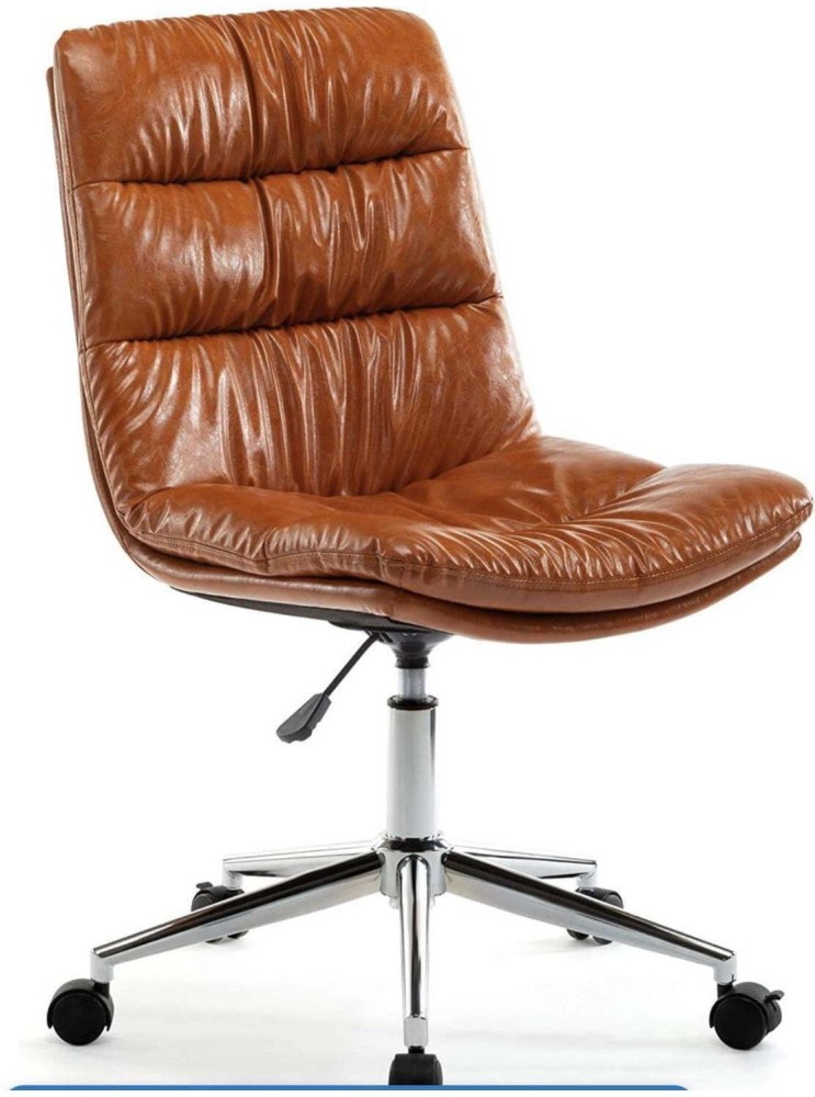 REX M Single Brown Office Adjustable Arm Chair