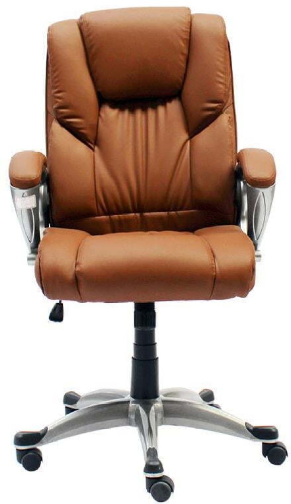 Shah'S Scanon Office Chair Brown Office Adjustable Arm Chair