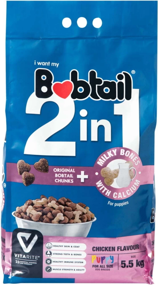 Dry Dog Bobtail Dog Food In Bobtail In Milky Bones With Calcium