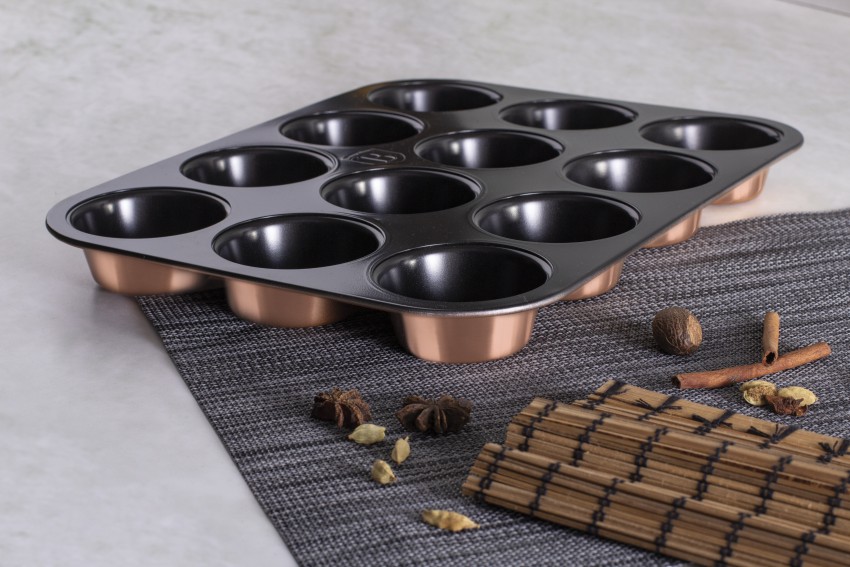 Berlinger Haus 12 Cup Titanium Coating Muffin Pan Rose Gold