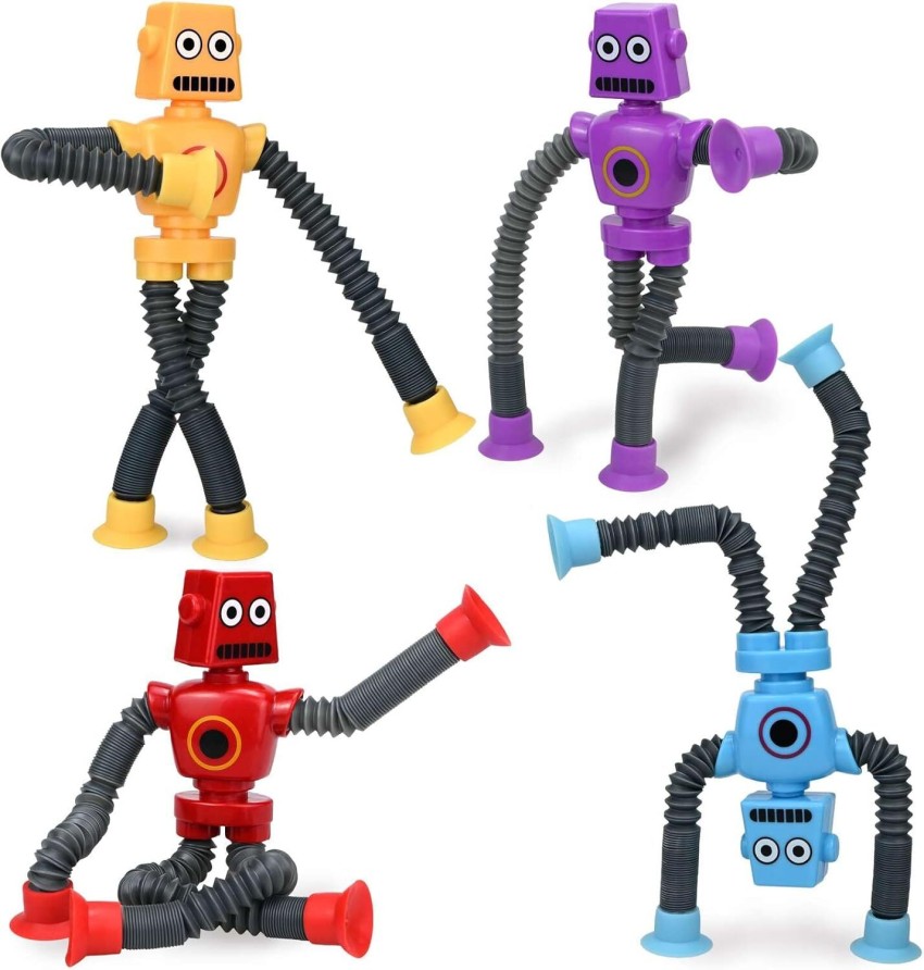 marevic Suction Cup Robot Toy, Sensory Toys for Kids with Autism