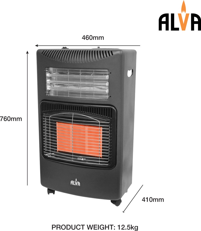 Alva Infrared Radiant Electric Dual Indoor Gas Heater Makro