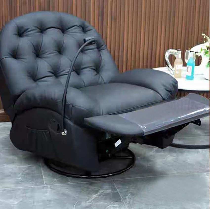 recliner chair black leather reading chair