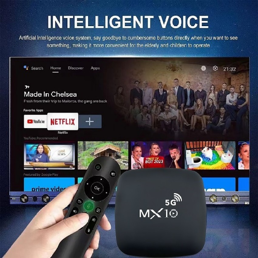 MX10 5G 4K Ultra HD TV Box 2GB+16GB Streaming Box Makro