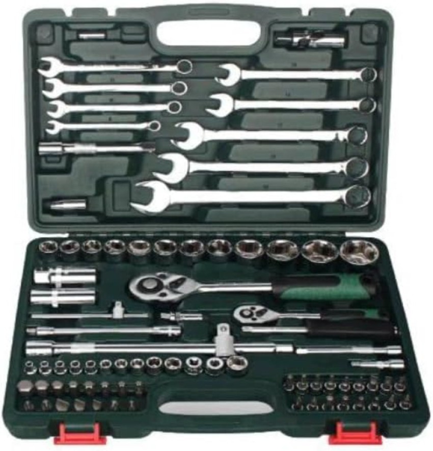 フレッチャー A2Z 82 Piece Ratchet Wrench Hand Tool Socket Set Camping & Hiking