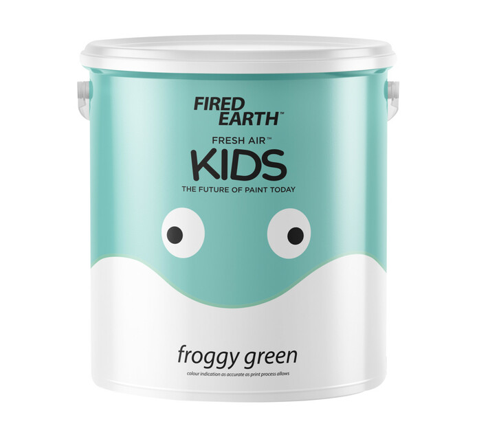 Fired Earth 2.5L Fresh Air Kids Paint Froggy Green 