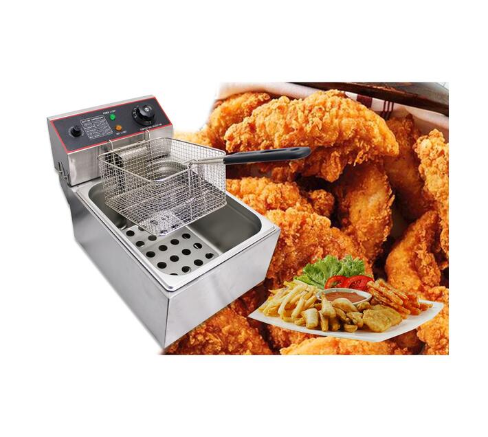 6 Liter 2500W Single Tank Stainless Steel Deep Fryer Makro