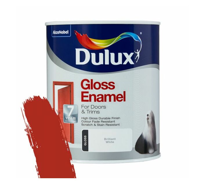 Dulux Gloss Enamel Signal Red 1L Makro