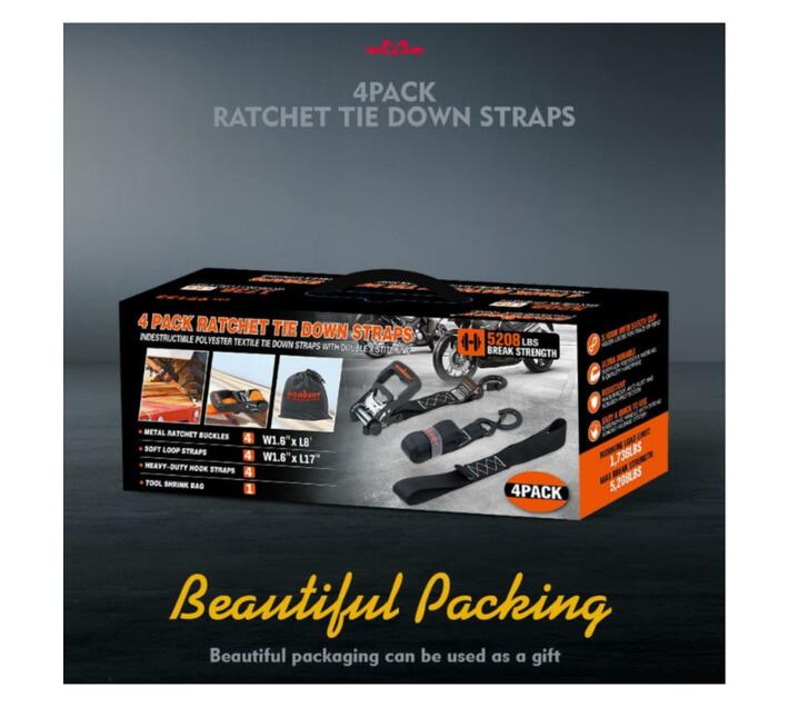 Horusdy Ratchet Straps Heavy Duty Kit TieDown Set Makro