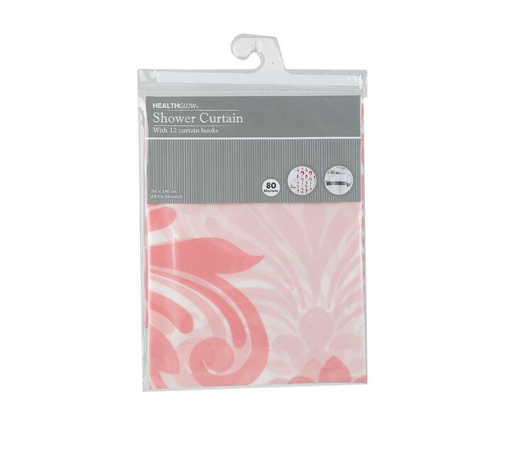 Shower Curtain 12 Hooks 180x180cm Makro