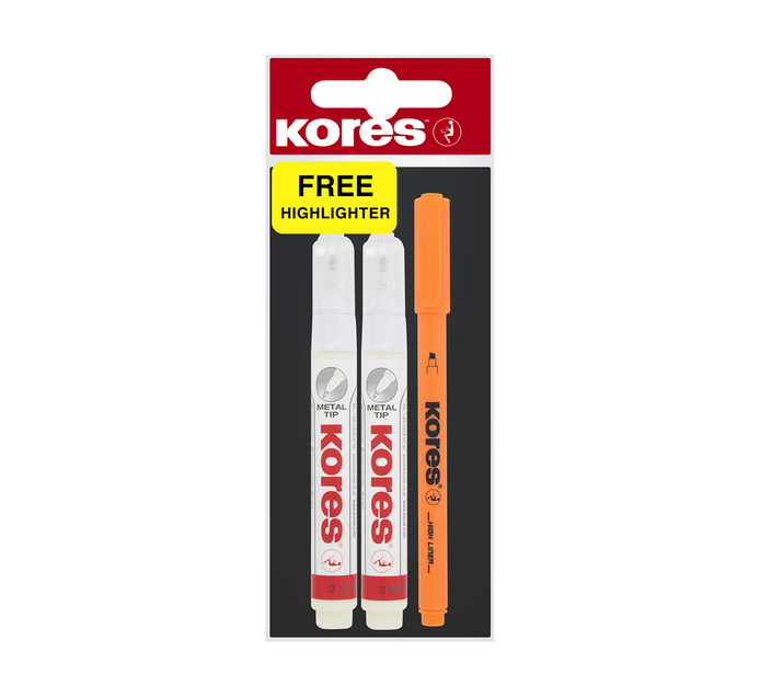 KORES Correction Pen + Highlighter Set Correction Correction Fluid