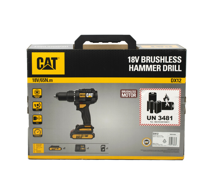 CAT 18 V Cordless Brushless Hammer Drill Kit 