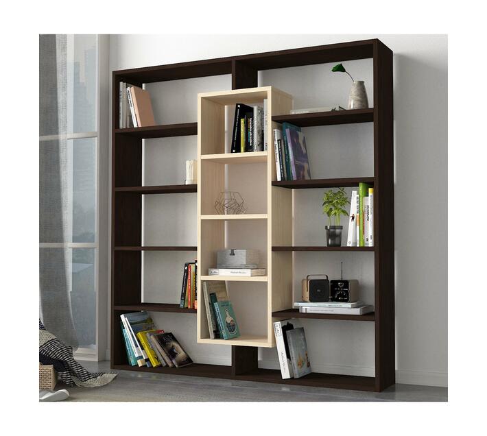 Hazlo Ample Bookcase Bookcase Cube Bookshelf Display Wenge & Maple Makro