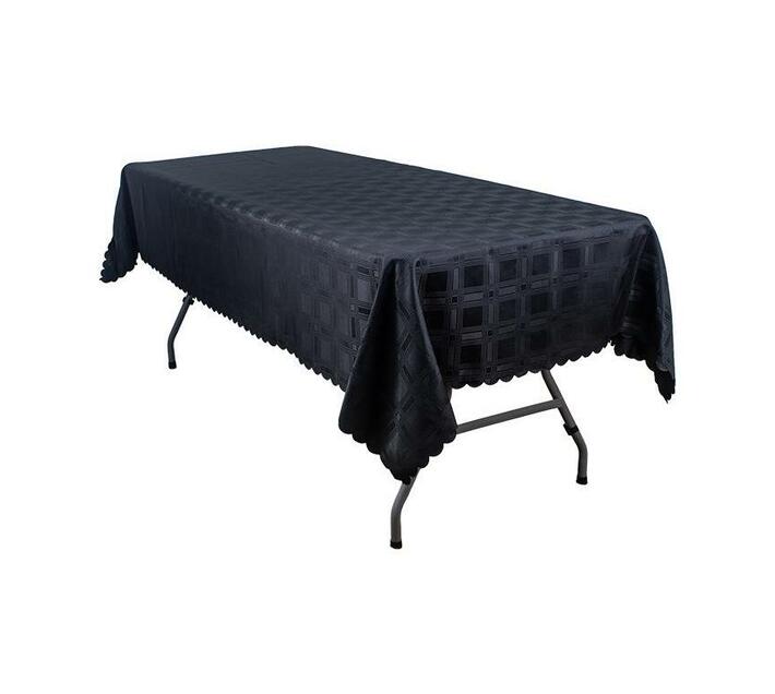 Tablecloth Rectangular Damask Black Makro