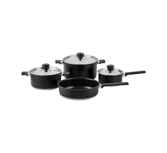 Legend 7-Piece Ebony Chef Stainless Steel Cookware Set 