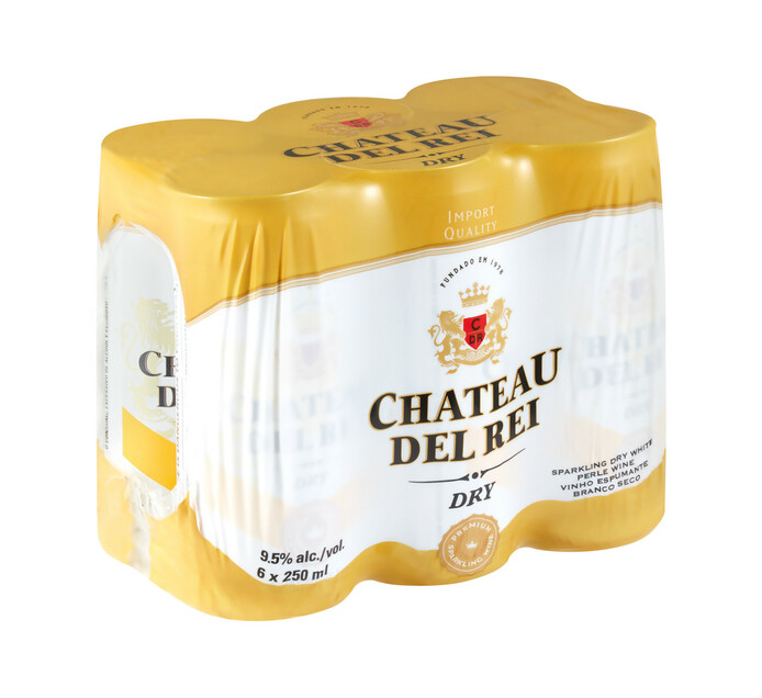 Chateau Del Rei Sparkling Dry White Perle Wine (24 x 250 ml) Makro