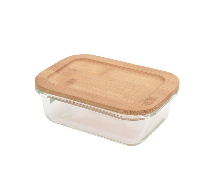 370ml EcoFriendly Bamboo & Glass Container Makro