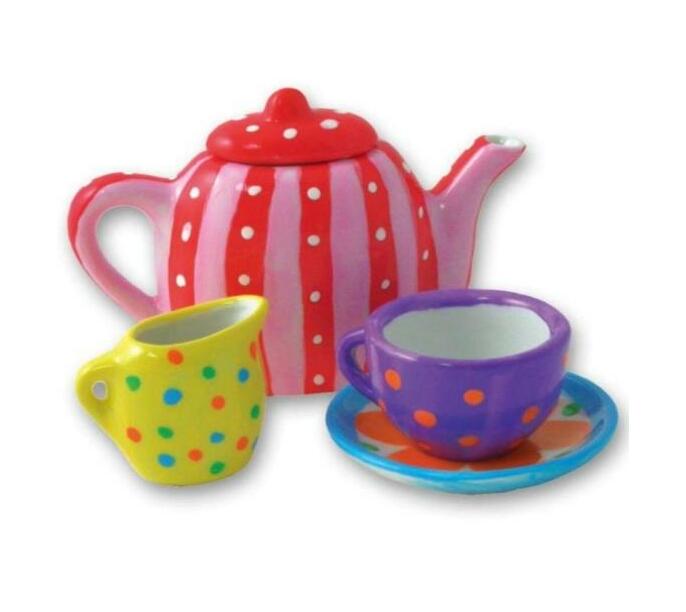 18 Pieces DIY Painted Tea Set Makro