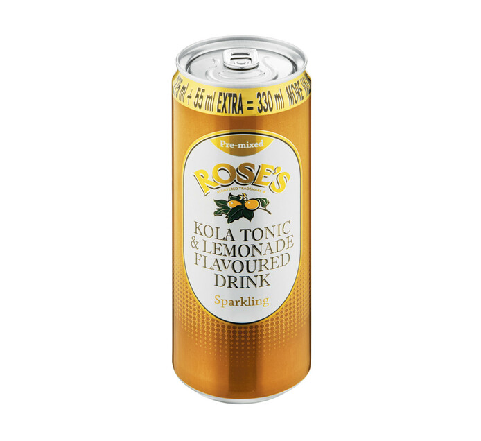Rose's Sparkling Cans Kola Tonic and Lemonade (6 x 330ml) Makro