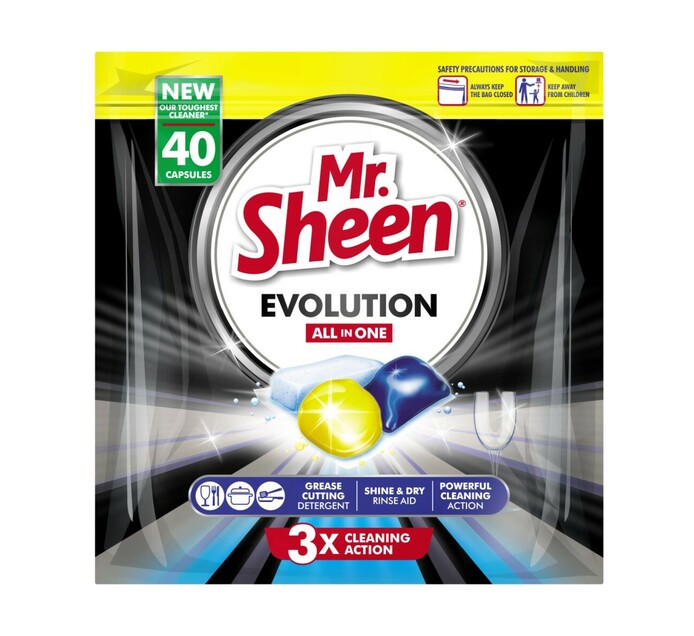 Mr. Sheen Evolution Dishwashing Capsules (40's) Makro