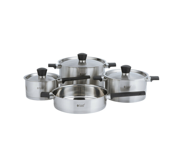Russell Hobbs 7Piece Onyx Stainless Steel Cookware Set Makro
