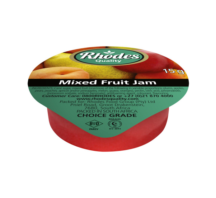 Rhodes Jam Portions Mixed Fruit (200 x 15g) Catering Spreads
