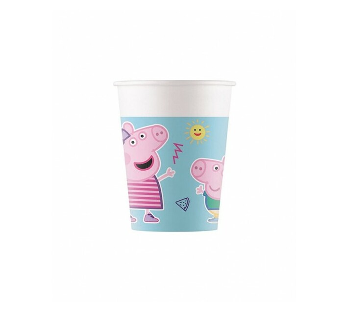 ECO PEPPA PIG STAR SHINE COMPOST PAPER CUPS 200ML 8`s Makro
