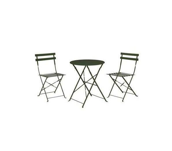 Casa Mi Patio Bistro SetBlack (1 Table & 2 Chairs) Makro