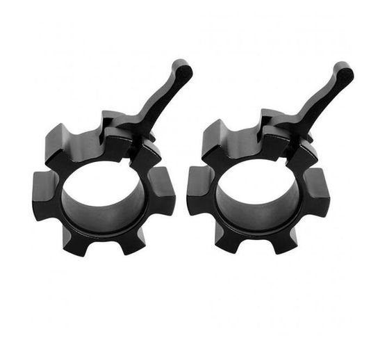 GORILLA SPORTS SA - Pair of Olympic Quick Release Collars Black 50/51 mm