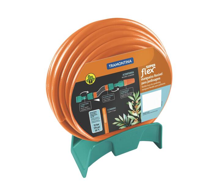 1/2" Super Flex garden hose, 20 m, quick connectors, sprayer and hose