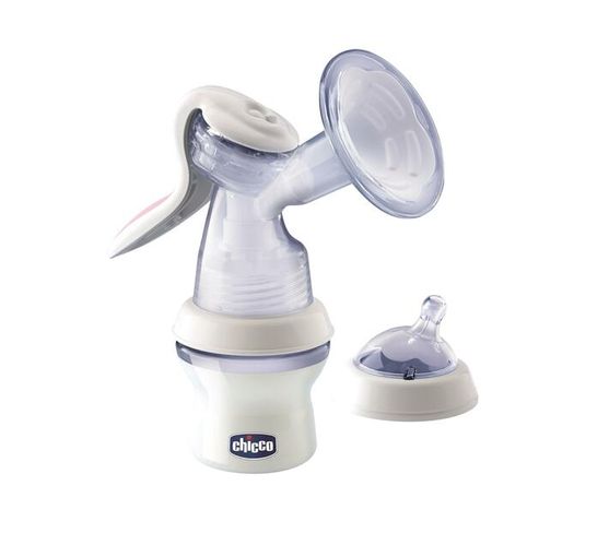 Chicco Naturally Me Manual Breast Pump - White and clear
