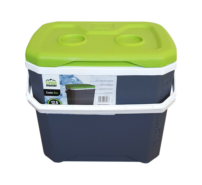 CAMPMASTER COOLER BOX 12.5L GREEN/GREY Cooler Boxes Standard Standard Cooler Boxes