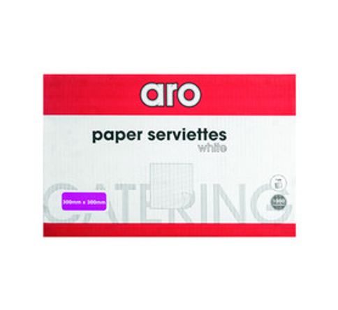 ARO 1 Ply Serviettes (1 x 1000's)