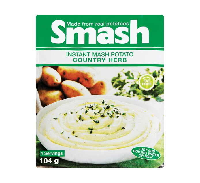 Smash Instant Mash Potato Country Herb (1 x 104g) Makro
