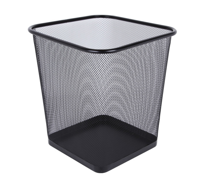 Kenzel Wire Mesh Square Bin Black Desktop Accessories Desktop