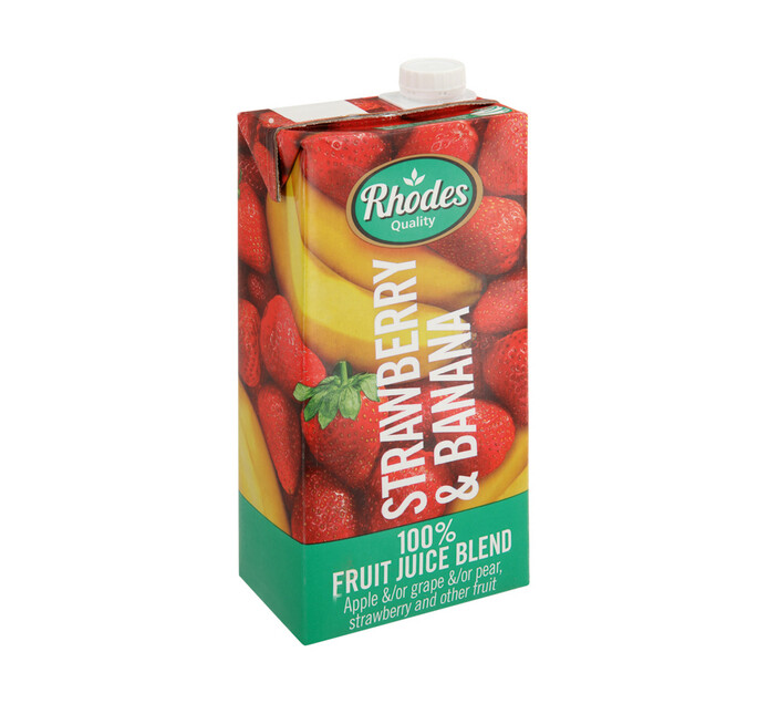 Rhodes 100 Fruit Juice Blend Strawberry and Banana (1 x 1lt) Makro