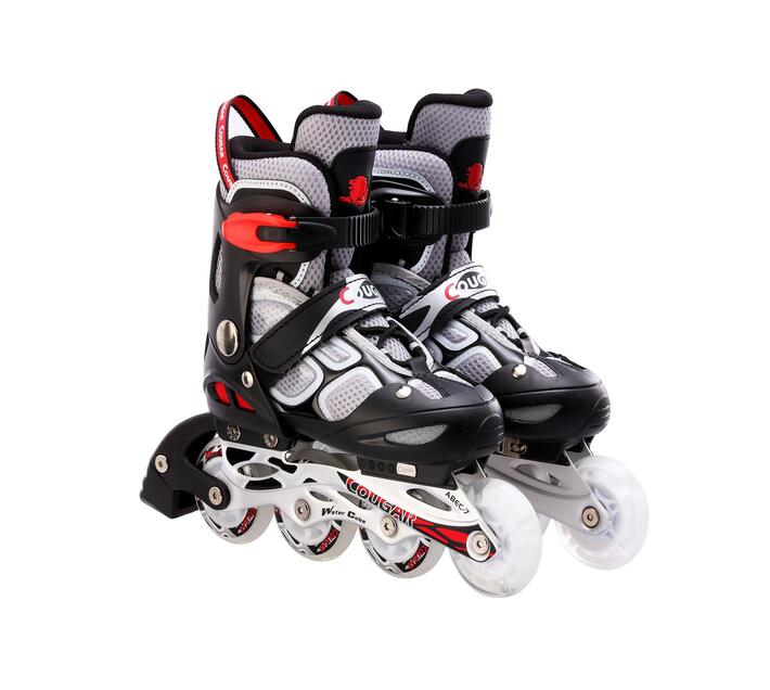 Cougar Water Cube Inline Skates with Illuminating Front Wheels (Black