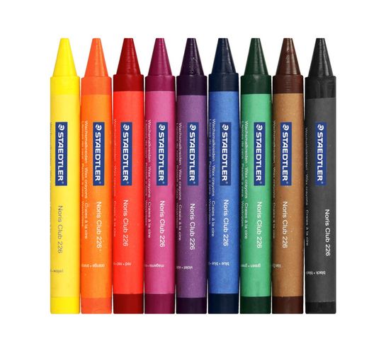 Staedtler Super Jumbo Wax Crayons 9-Pack Assorted 