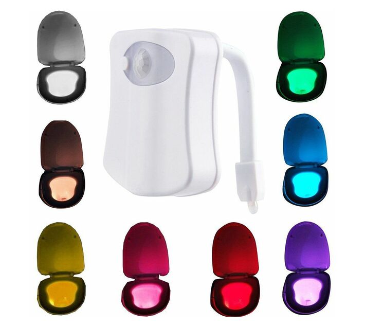 Motion Sensor 8 colour LED Toilet Night Light