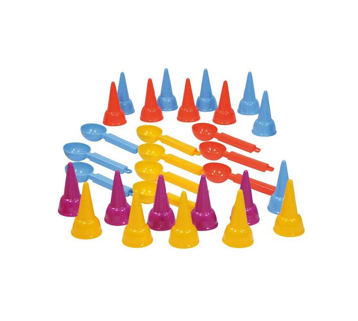 LENA Sand Play Set Ice Cream Cones and Scoops KIGA 30 Pieces Outdoor